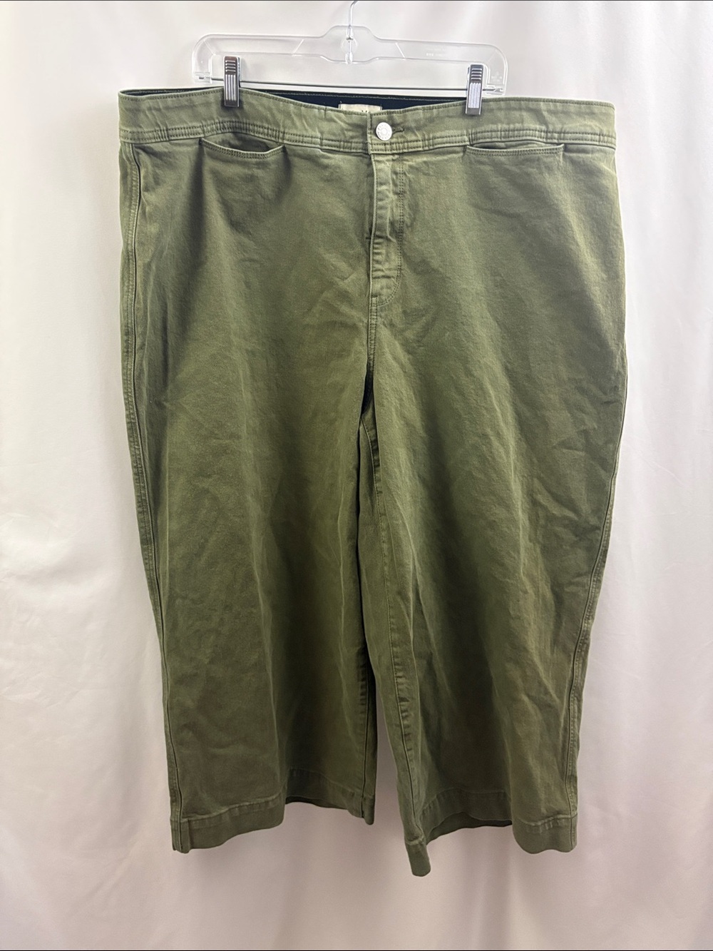 Ava & Viv High-Rise Wide Leg Jeans Womens 24 Dark Wash Stretch Denim Green